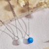 KristLand 925 Sterling Silver Gold-Plated Necklace Silver Opal Necklaces for