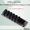 Oidnvay M.2MKEY PCI-E Riser Card M.2NVME to SATA3.0PCIE to SATA6Gpbsx6