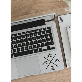 2 piezas de 3 x 4 pulgadas | 4 elementos para portátiles de todos los tamaños 13, 14, 15, 16, paquete de 17 calcomanías de vinilo para portátil Trackpad – Lindas calcomanías de vinilo Artsy Eco para computadora, álbum de recortes, equipaje