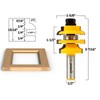 Yonico Router Bits Rail and Stile Stacked Roundover 1/2-Inch Shank