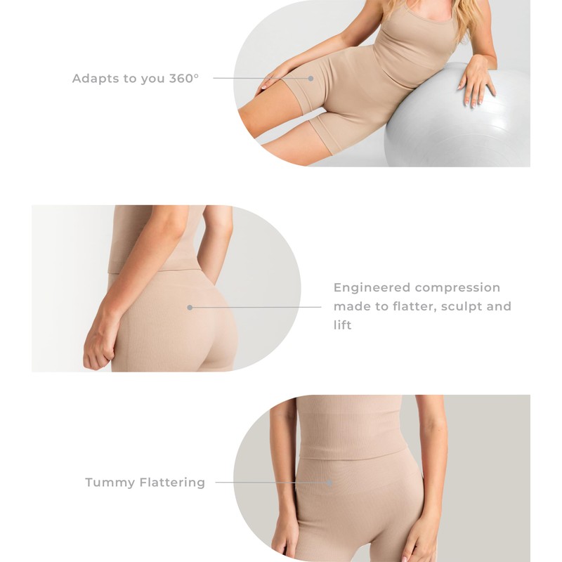 Aruki Women's Seamless Biker Shorts, True Navy, Large, Doeskin, L,