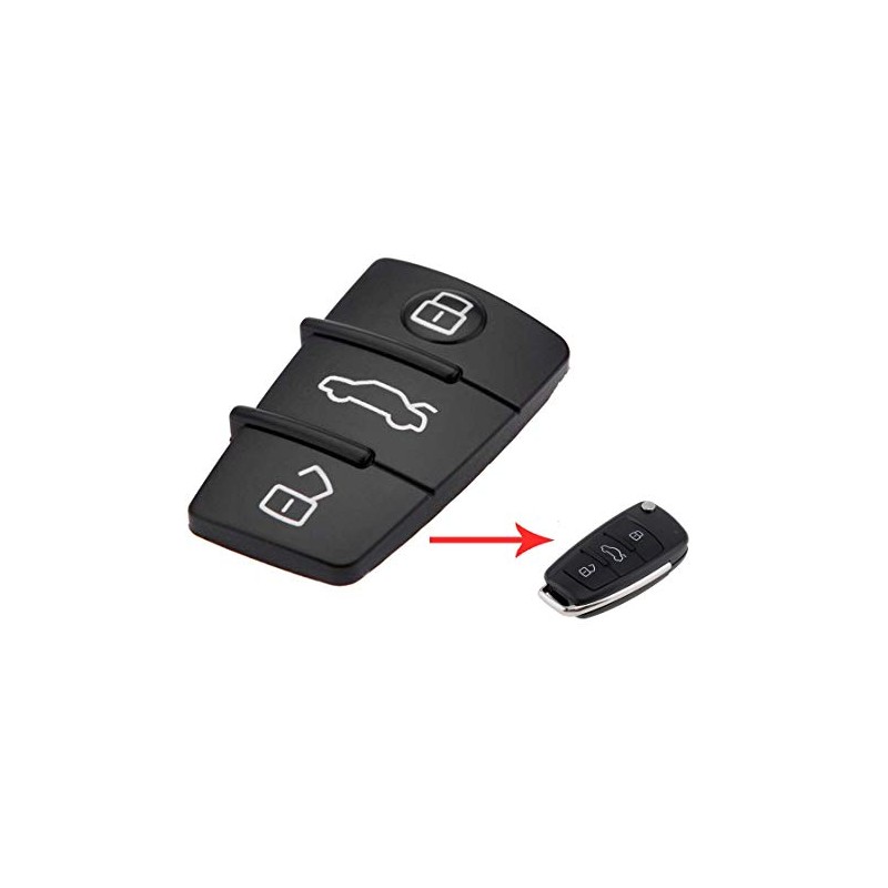 Rubber Keypad with 3 Buttons Replacement Buttons for Worn and