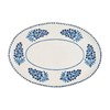 Mud Pie 11 3/4" x 17" Block Print Platter, Blue