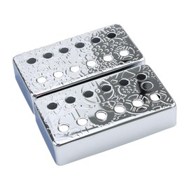 OVSAL Set of 2 Brass Guitar Pickup Cover Chrome 50mm/52mm Pole Spcing Metal Guitar Pickup Cover Humbucker Guitar Pickup Cover Electric Guitar Pickup Cover for Ep Lp Les Paul Electric Guitar