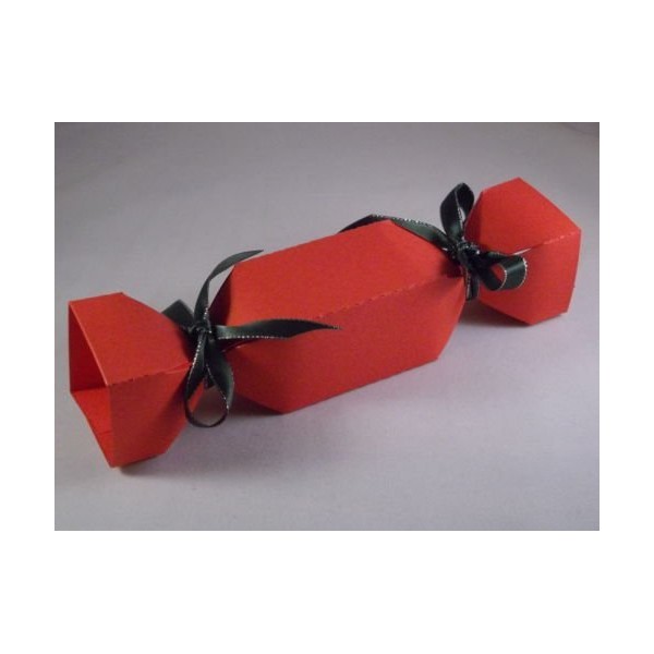 10 x Xmas Red Christmas Cracker Boxes Christmas Favour Boxes