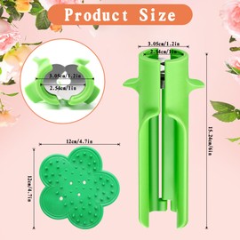 2PCS Rose Stem Stripper and Thorn Remover, Florist Thorn Stripper for Roses, Flower Leaf Stripper, Floral Classes and Home Use | Rose Stripper Tool for Floristry (Green)