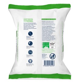 CeraVe CeraVe Hydrating Facial Cleansing Makeup Remover Wipes, Plant Based Face Wipes, Biodegradable in Home Compost, Face Wash Cloth, Suitable for Sensitive Skin, Fragrance-free Non-comedogenic, 25 Count