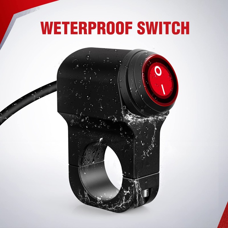Nilight Motorcycle Handlebar Switch Plug and Play 12V ATV Light