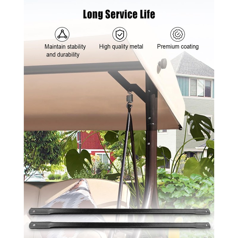33.5"/85cm Bronze Garden Swing Replacement Bars for Safely Connecting The