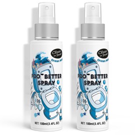 Clean-n-Fresh Toilet Spray, Ocean Mist, Air Freshener Bathroom Spray, Toilet Bathroom Odor Deodorizer, 6.8 Fl.Oz - Sea Salt, Jasmine & Bergamot