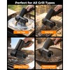 Electric Grill Brush, 3-Speed Cordless High-Speed Motor BBQ Grill Cleaner