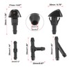 X AUTOHAUX Front Windshield Washer Nozzles Kit 76810-SWA-E01 76810-S2A-A013 for