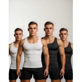 4pcplayera Playeras Reductora Para Hombre Playera Compresion