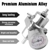 BARTOO Universal Adjustable Fuel Pressure Regulator Kit, Aluminum Fuel Regulator,Adjustable