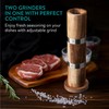 Navaris Salt and Pepper Grinder 2 in 1 Set in