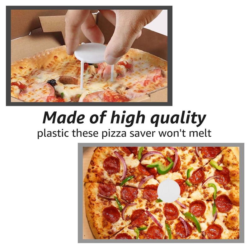 LOLYSIC 500PCS Pizza Saver, White Plastic Pizza Table Stand, Plzza