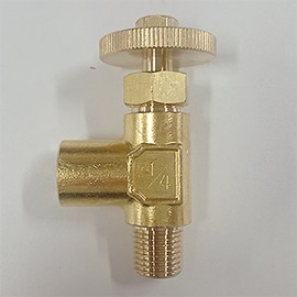 Flowbar Brass Vertical Male Female Needle Valve MVMF-02T 1/4