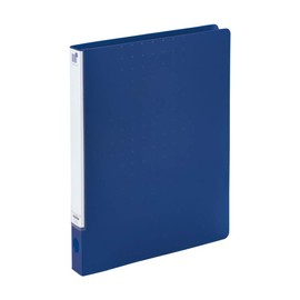 Lihit Lab F7032-11 Binder, Punchless File, One-Touch Open/Close, A4, S Type, Navy
