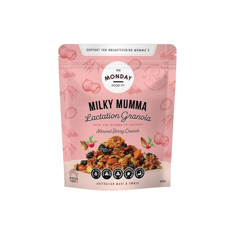 The Monday Food Co. Milky Mumma Lactation Granola Almond Berry