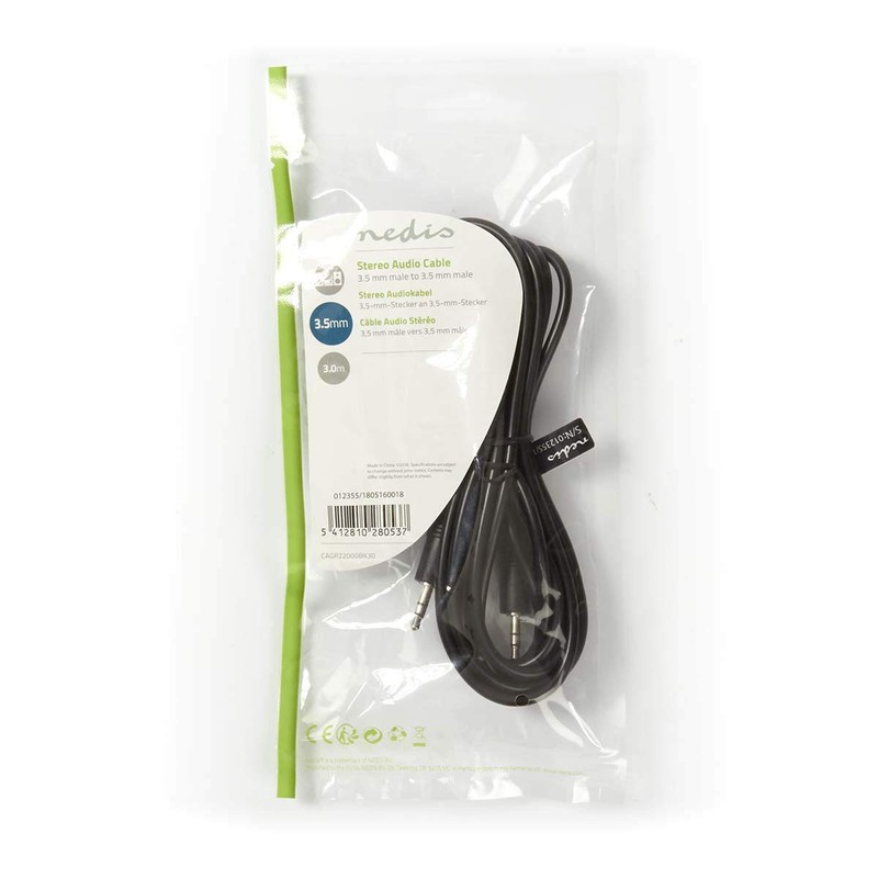 NEDIS Mach or 3.5mm Stereo Audio Cable - 3 Male
