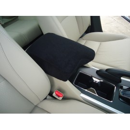 Car Console Covers Plus Made in USA Designed for Subaru Crosstrek & Subaru Impreza 2017-2023 Fleece Auto Armrest Center Console Cover Protector Black