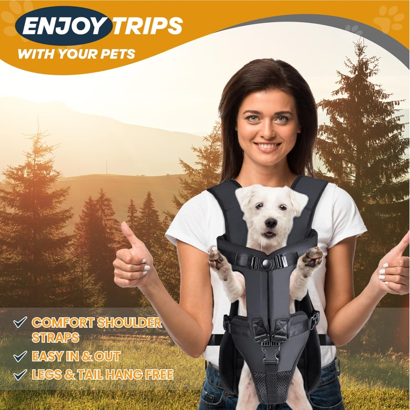 MAYASUR Pet Front Dog Carrier Backpacks, Adjustable Dog Backpack Carrier,