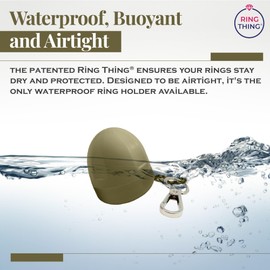 RING THING - Ring Holder Keychain, Jewelry Organizer and Storage, Portable Waterproof Ring Holder, Pill Box Keychain Container, Gym Accessory, and Travel Ring Case (Olive Green)