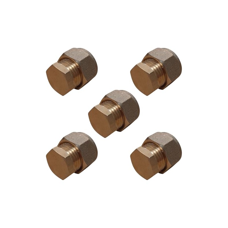 8mm Brass Compression Stop End – Pack of 5 |