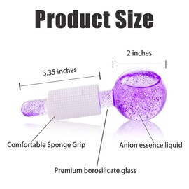 Smasener Ice Globes for Facials, Ice Globes, 2 Pieces Facial Ice Globes, Cooling Globes, Globes for Face, Neck & Eyes, Firming the Skin, Reducing Puffy and Wrinkles (Packed as a Pair, Purple)