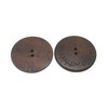 Wuuycoky Large Deep Brown Wood Button Round 50mm Diameter with