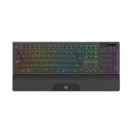 Balam Rush Dominate Expert GK979I Teclado Mecánico Gamer Inalámbrico, 2.4 MHz  Bluetooth, Estructura de Aluminio, Switch Rojo, RGB, Negro             