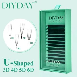 Extensiones De Pestañas Diyday U Shaped W3d