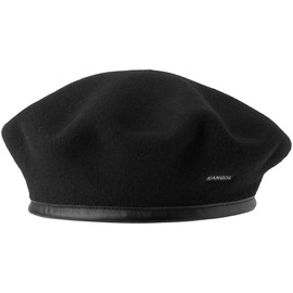 Kangol Monty Wool Beret Hat for Women and Men, XL, Black