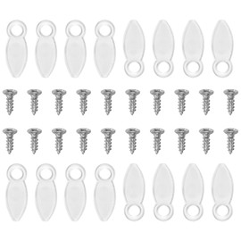 HARFINGTON 200Pcs Picture Frame Backing Hardware Clip with 200Pcs Screws Turn Button Fasteners Set Picture Turn Backing Clips for Craft Hanging Picture Drawing, Transparent White