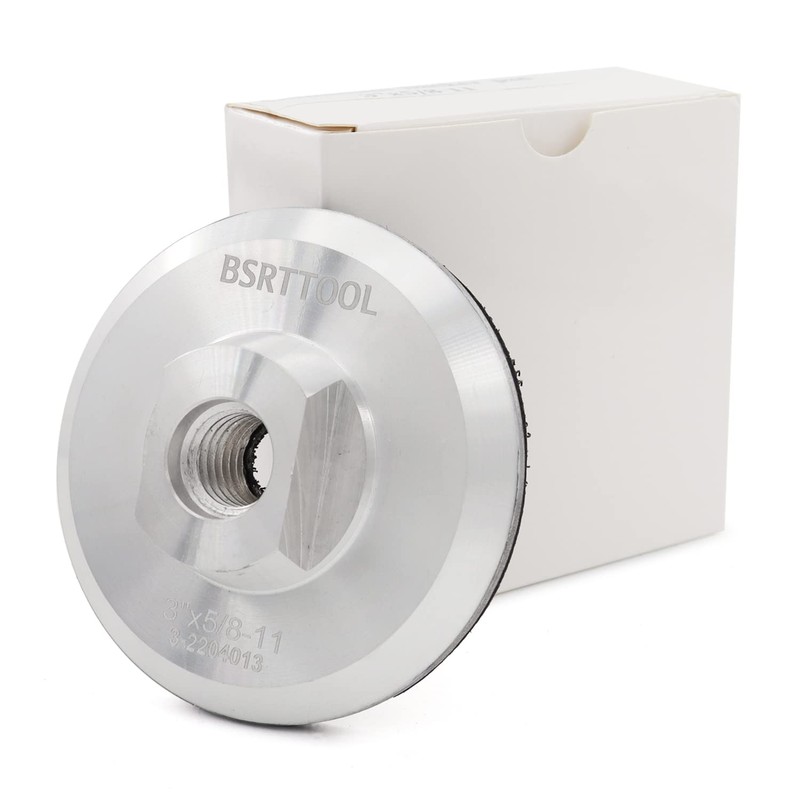 BSRTTOOL 3 Inch Aluminum Backer Pad - Hook Loop Backing