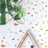 Terrazzo Wall Decals - Irregular Pattern Geometric Stones Sticker, Modern