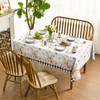Horaldaily Easter Tablecloth 60x120 Inch Rectangular, Spring Flower Buffalo Plaid