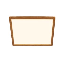 BRILONER LED Ceiling Light with Indirect Light, Flat, Warm White Light, Lamp, Ceiling Light, Living Room Lamp, LED Panel, Kitchen Lamp, Bedroom Lamp, 29 x 29 x 3 cm, Wooden Frame