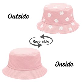Bucket Hats for Women Man Cute Sun Beach Fisherman Hats (US, Alpha, One Size, Pink)