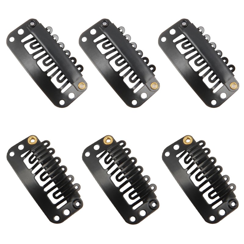 20 Pieces Hair Extension Clips U-Shape Stainless Steel Snap Clips