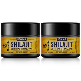 Guindila 800mg Shilajit Supplement-Shilajit Pure Himalayan Organic Shilajit Resin with Maximum Potency,Original from Himalayan with 85+Trace Minerals & Fulvic Acid for Focus & Energy,Immunity,2 Packs