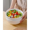 Hasense Large Salad Bowls of 2, Porcelain 60 Oz Serving