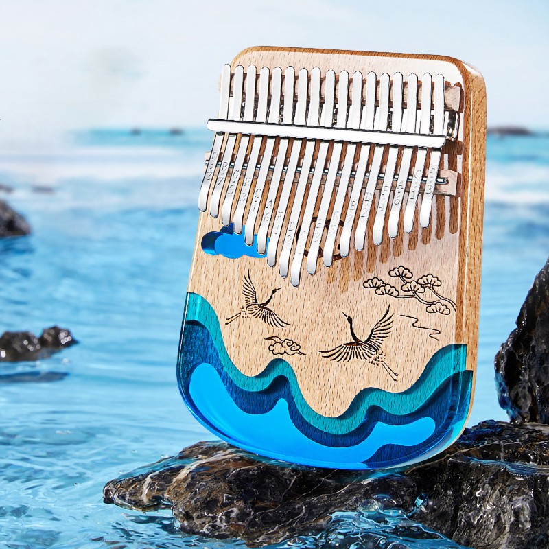 Portable Thumb Piano Multiple Tones Mini Resin Kalimba Finger Plucked
