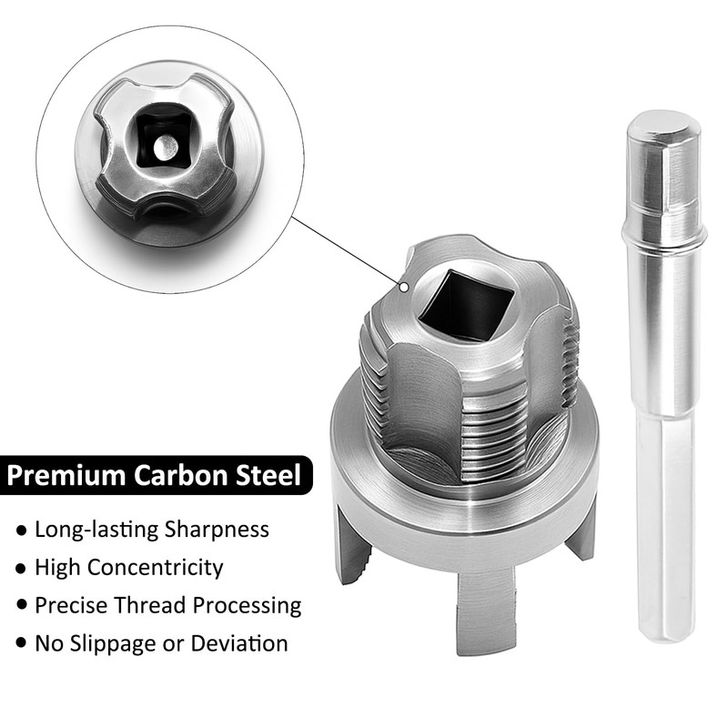 Saipor 2pcs Pipe Threading Tool with Extension, Integrated Internal &