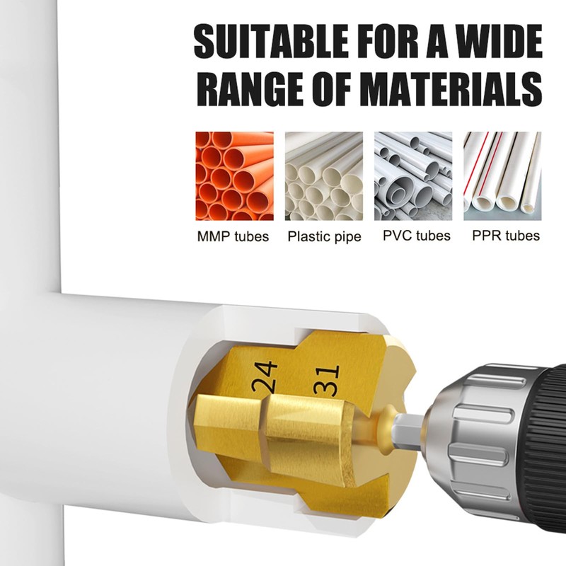 MACHSWON Lifting Drill Bit 20mm Water Pipe Puncher Drill Bit
