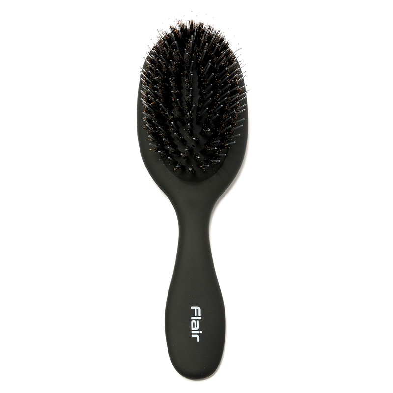 Flair Brush Boar Bristle Hair Brush with Soft Touch Handle,