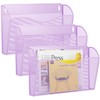 GDINDINFAN 3 Single Pocket Wall File Holder, Mesh Hanging File