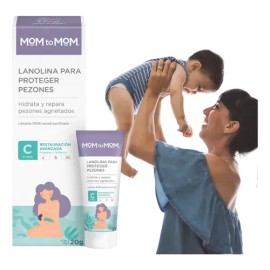 Mom To Mom Lanolina Para Proteger Pezones Etapa C 20g -Crema Con Lanolina De Alta Pureza Y Productos Para El Cuidado De La Piel - Hipoalergénica