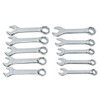 Blue Spot 4110 Chrome Vanadium Metric Stubby Spanner Set, Silver,