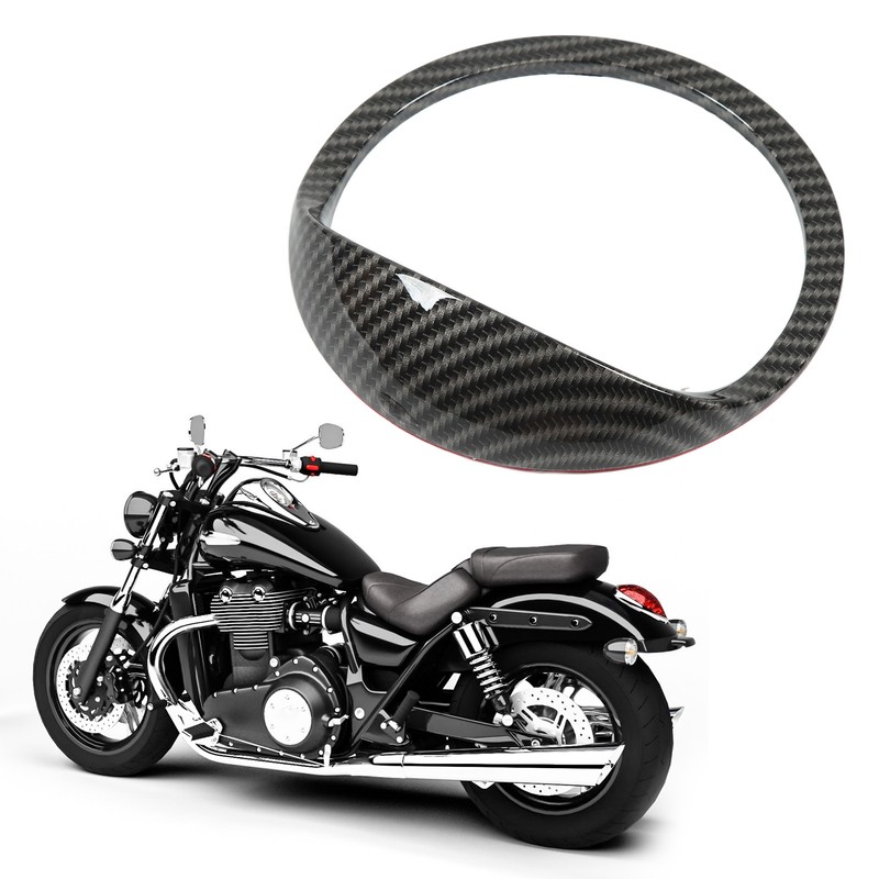Motorcycle Speedometer Intrument Gauge Bezel Cover Trim Carbon Fiber Style